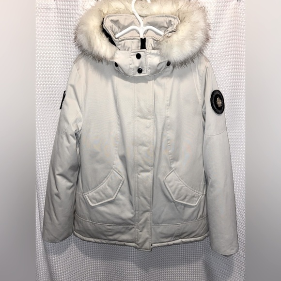 Women’s Toboggan Canada down filled white Parka Sz Large - Picture 4 of 17